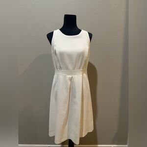 Elegant Cream Sleeveless Dress